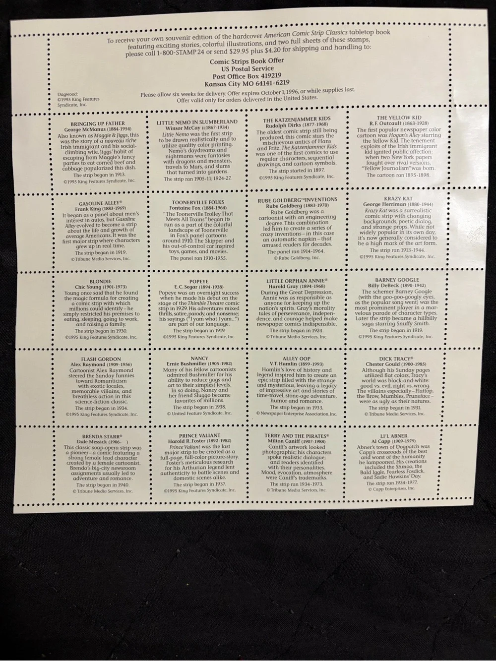 Comic Strip Classics Stamp Collection Print - Multicolor